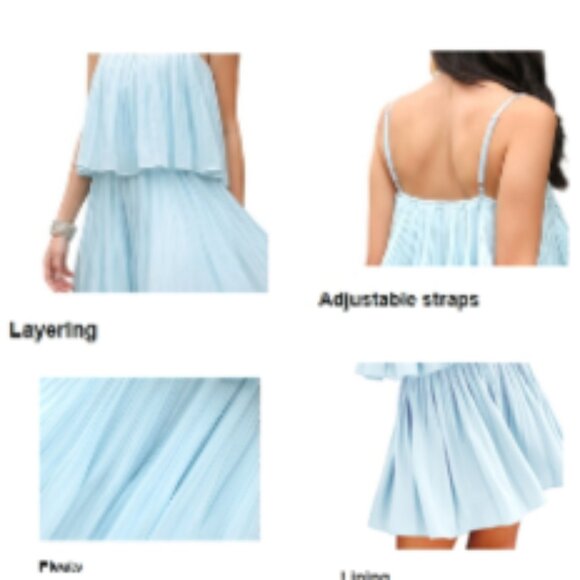 EXLURA Romper Dress Spaghetti Strap Chiffon Sky Blue XL🆕FAST⌚📦🏃🏻💨⚡🚚 - Picture 5 of 16